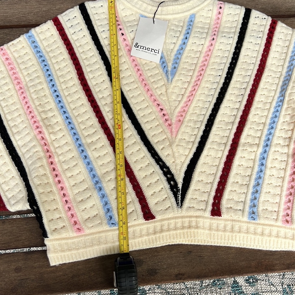 &merci stripe crew neck knit sweater - Picture 7 of 12